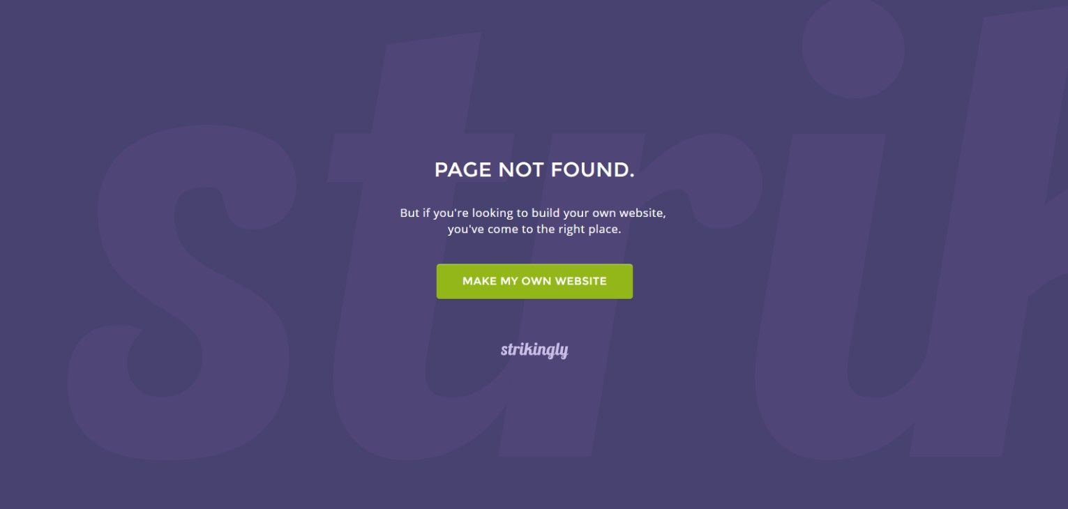 Strikingly Error Page Strikingly Error Page